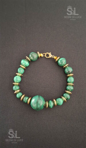 bracciale begonia azzurro turchese marmorizzato venato