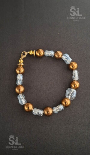 bracciale lilla azzurro tabacco miele