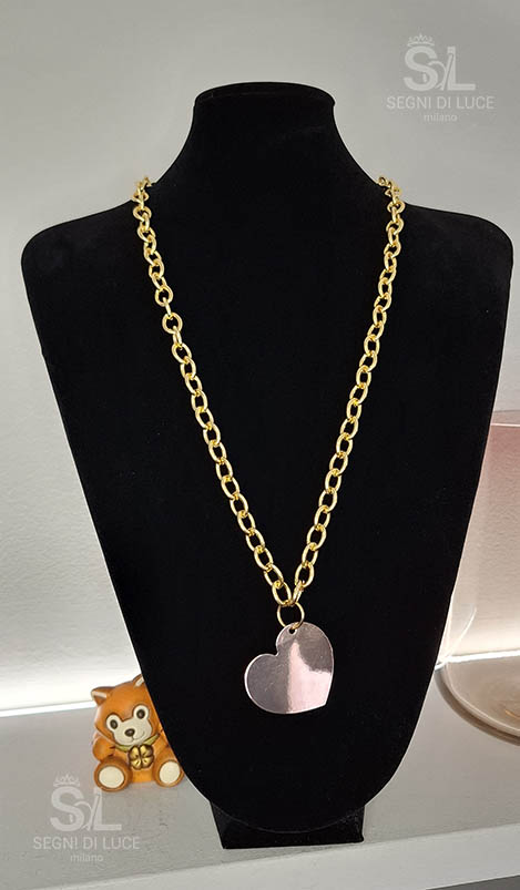 Collana cuore oro regalo San Valentino pezzo unico Segni di Luce.