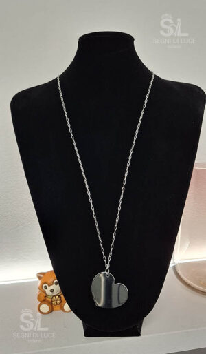 Collana sottile argento cuore regalo San Valentino per ragazza