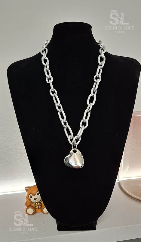 Girocollo cuore argento regalo San Valentino originale pezzo unico